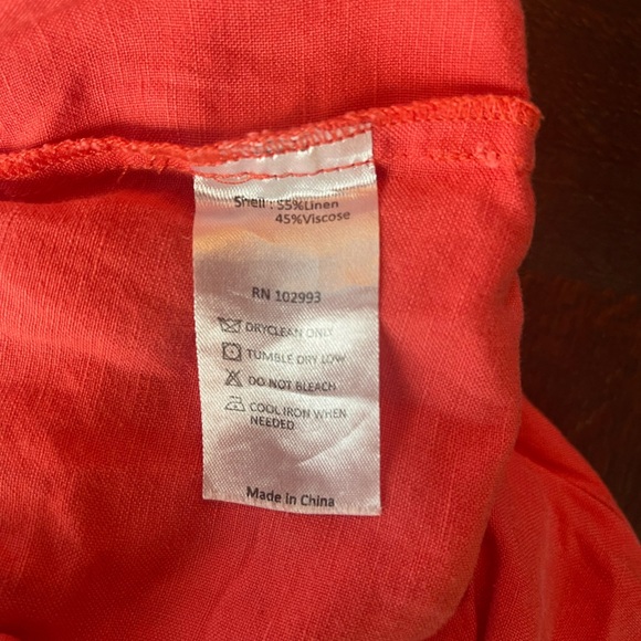 Derek Lam Collective Alene tie front linen jumpsuit GUC - Picture 8 of 8